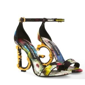 Authentic Dolce&Gabbana Baroque-Heel Sandals
